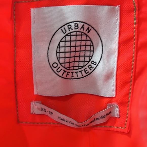Urban Outfitters Orange Long Sleeve Crop Top windbreaker jacket size XS - Picture 2 of 7